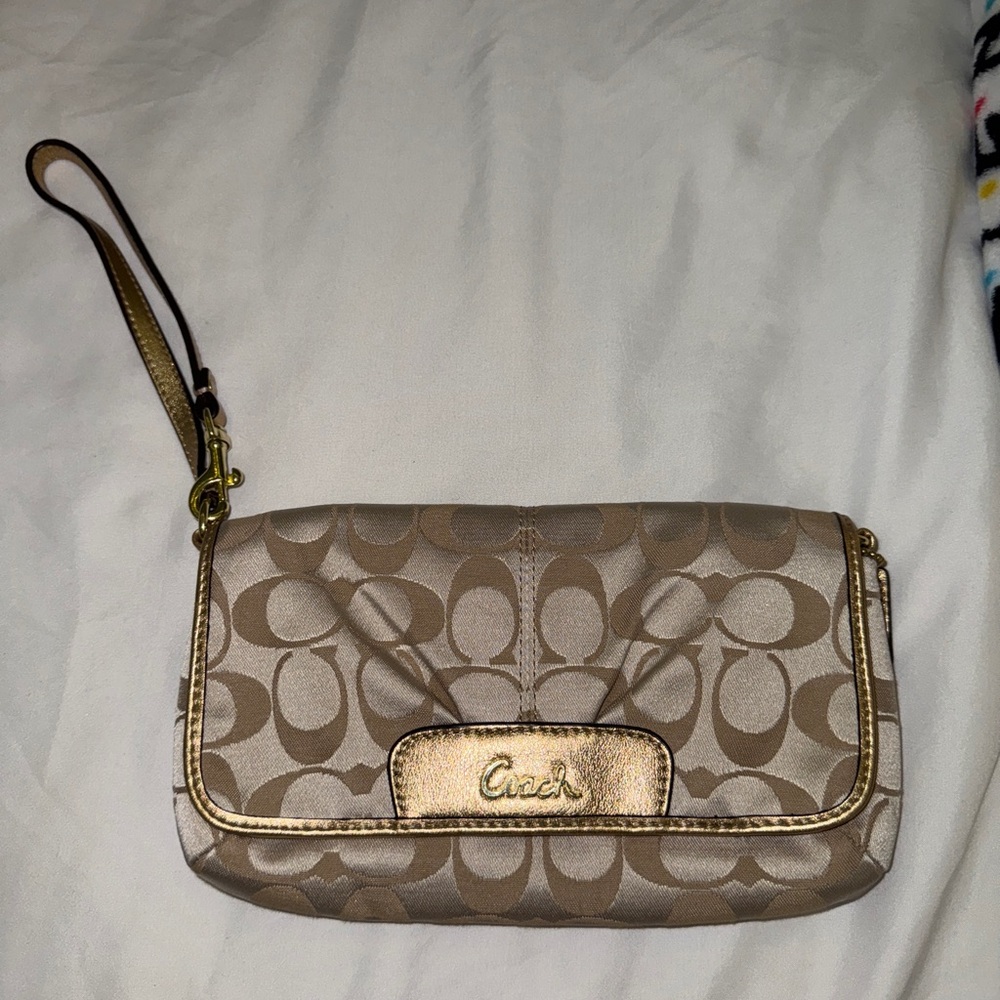 Coach Tan Wristlet